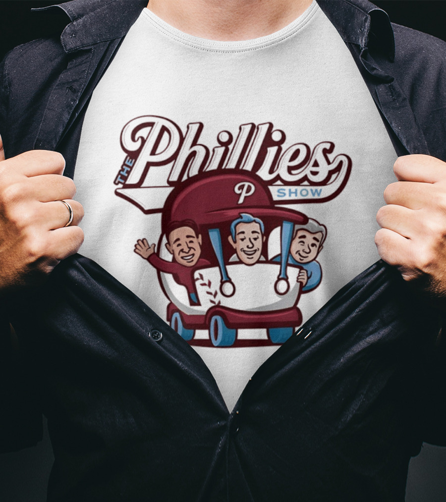 Philadelphia Phillies The Phillies Show Vintage Cartoon Golf Cart T-Shirt
