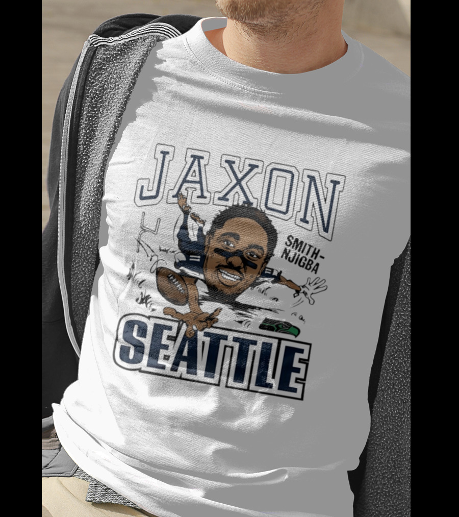 Jaxon Smith Njigba Seattle Seahawks Caricature T-Shirt