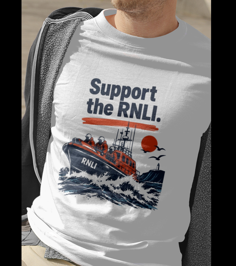 Support The RNLI Lifeboat Rescue At Sea T-Shirt