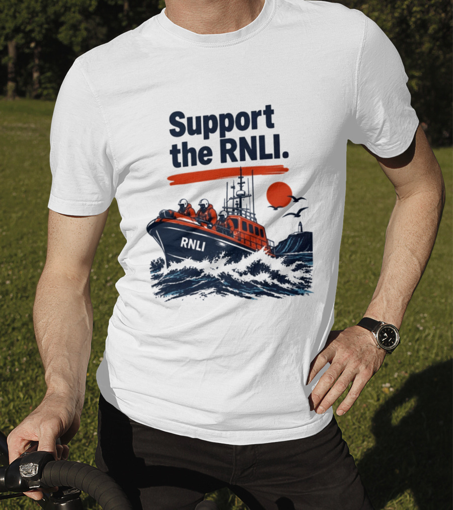 Support The RNLI Lifeboat Rescue At Sea T-Shirt