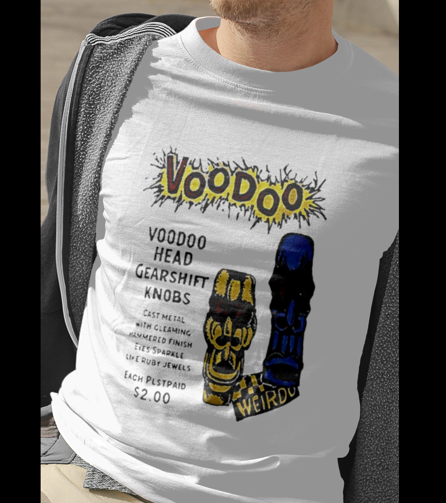 Voodoo Head Gearshift Knobs Cast Metal Weirdol Kustom Kulture T-Shirt