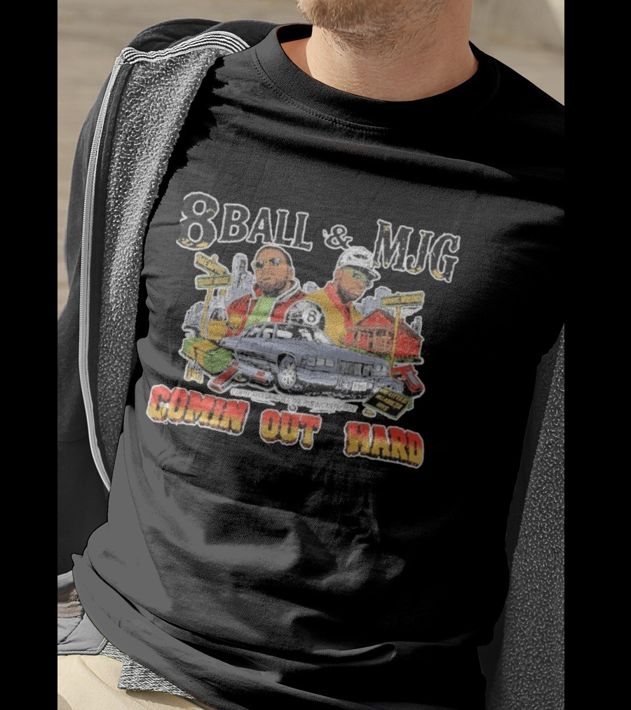 8Ball & MJG Comin Out Hard Memphis Orange Mound Pimpin' Ain't Dead Yet T-Shirt