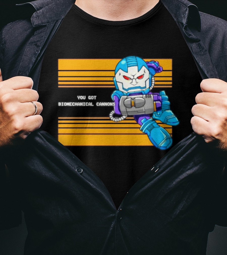 Apocalypse Marvel Cartoon Biomechanical Cannons T-Shirt