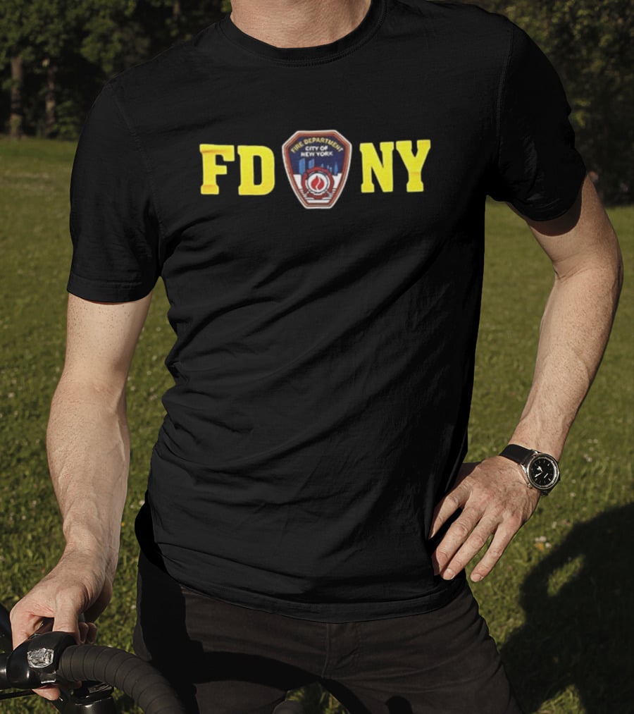 FDNY New York Yankees 2026 First Due At Yankee Stadium House On The Hill Two Sided T-Shirt