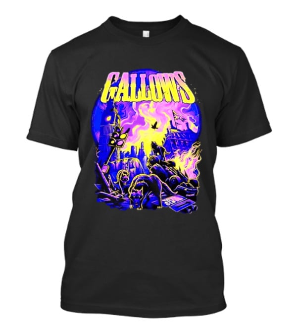 Gallows London Big Ben Wolf Apocalypse Urban Chaos Scene T-Shirt