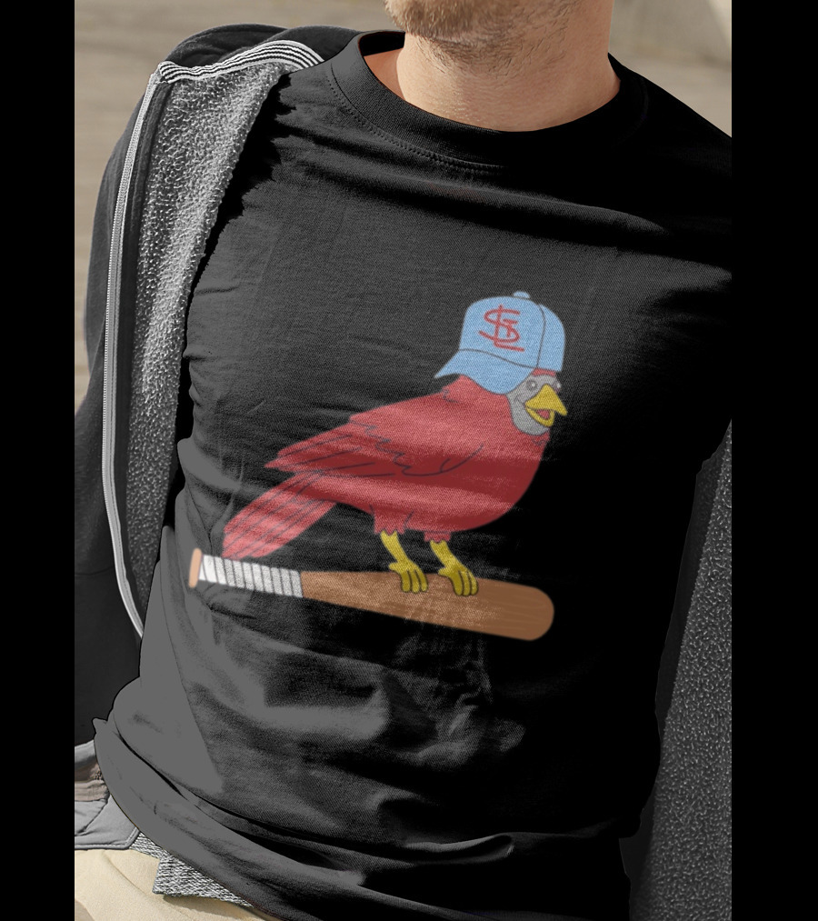 Hancel Rincon St. Louis Cardinals STL Hat Animated Bird Baseball Bat T-Shirt