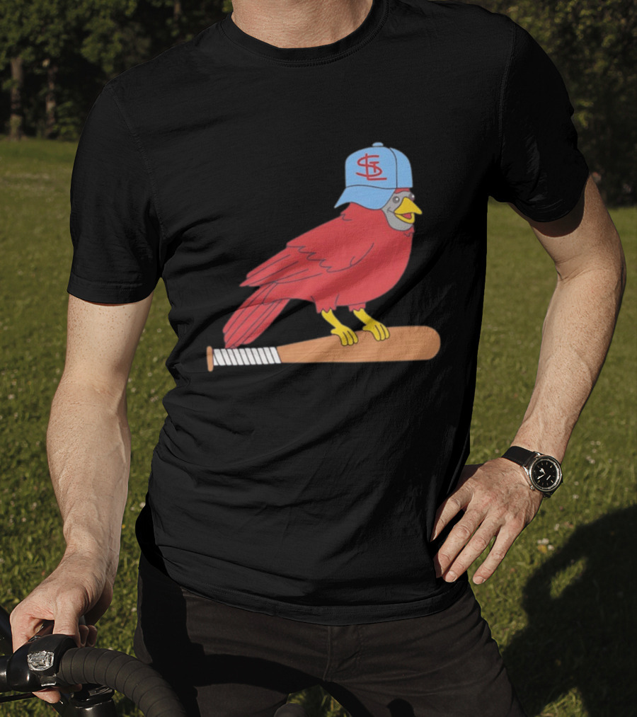 Hancel Rincon St. Louis Cardinals STL Hat Animated Bird Baseball Bat T-Shirt
