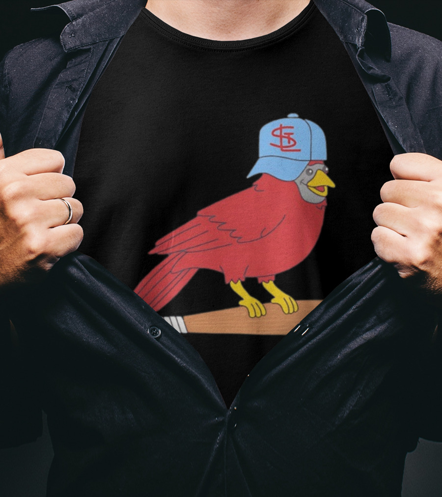 Hancel Rincon St. Louis Cardinals STL Hat Animated Bird Baseball Bat T-Shirt
