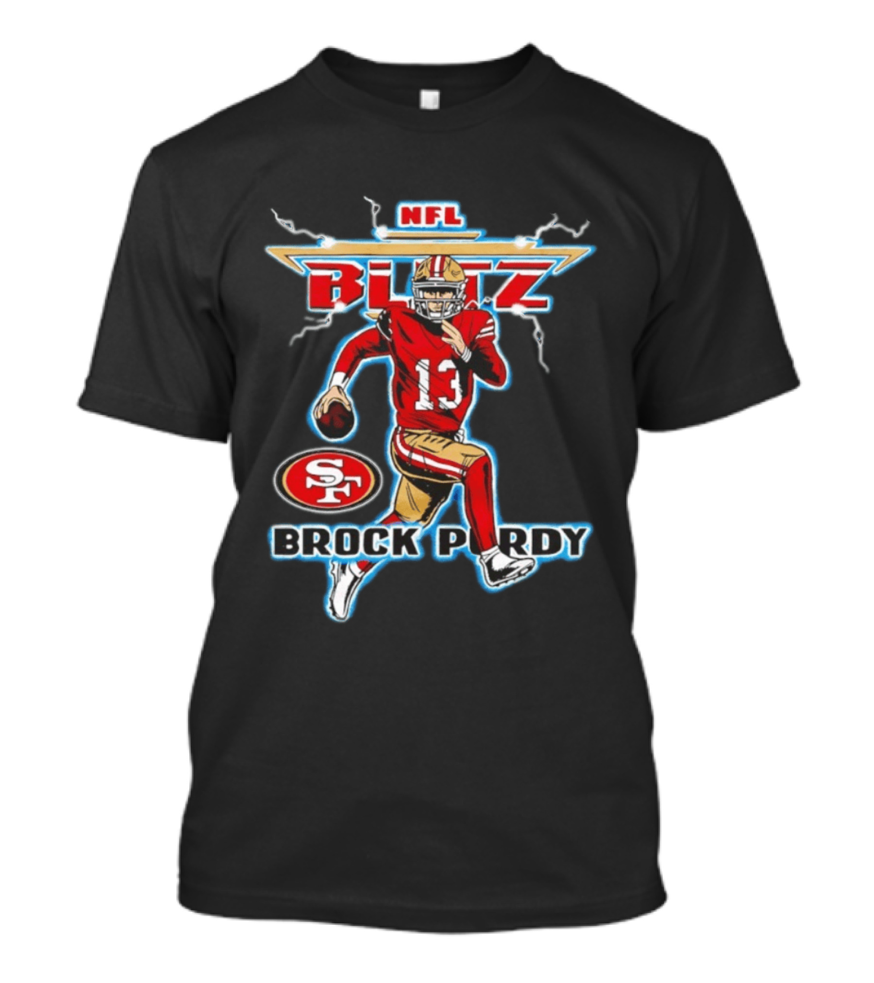 Brock Purdy NFL Blitz San Francisco 49ers SF Logo 13 T-Shirt