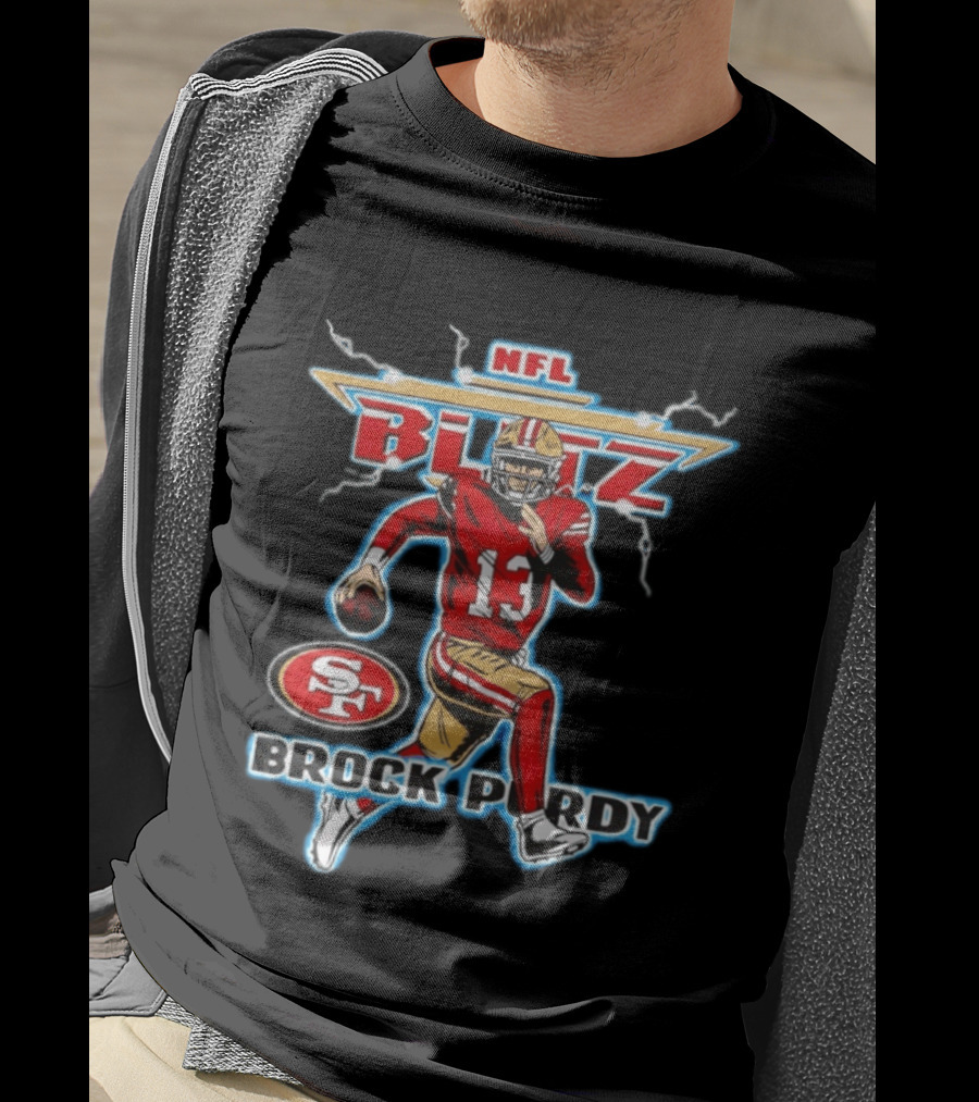 Brock Purdy NFL Blitz San Francisco 49ers SF Logo 13 T-Shirt
