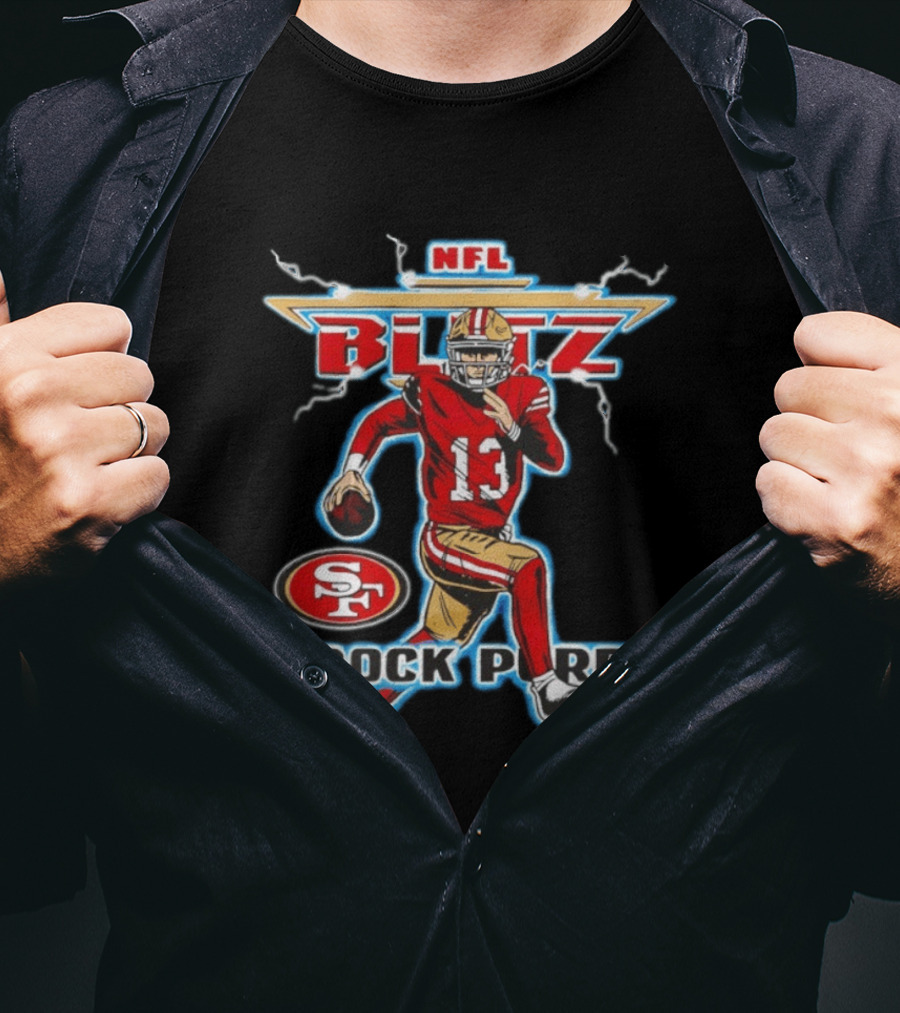 Brock Purdy NFL Blitz San Francisco 49ers SF Logo 13 T-Shirt