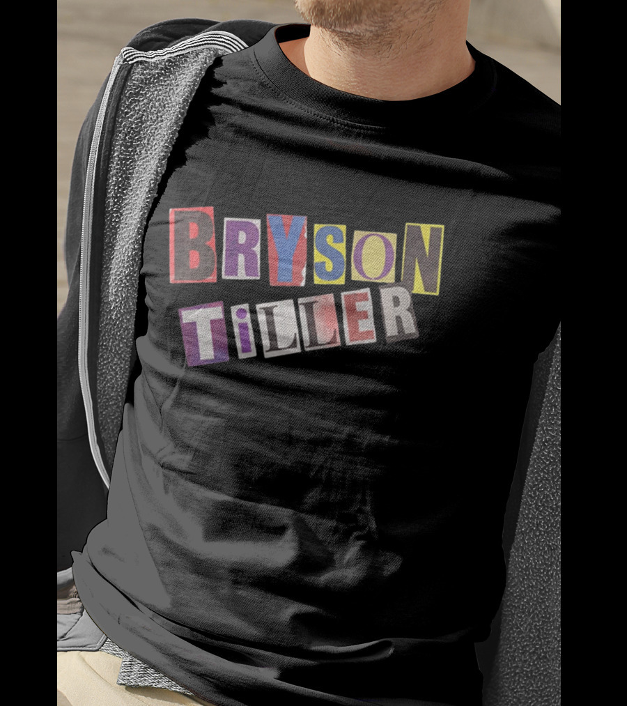 Bryson Tiller 2026 Tour The Neo Trapsoul Colorful Text Collage T-Shirt