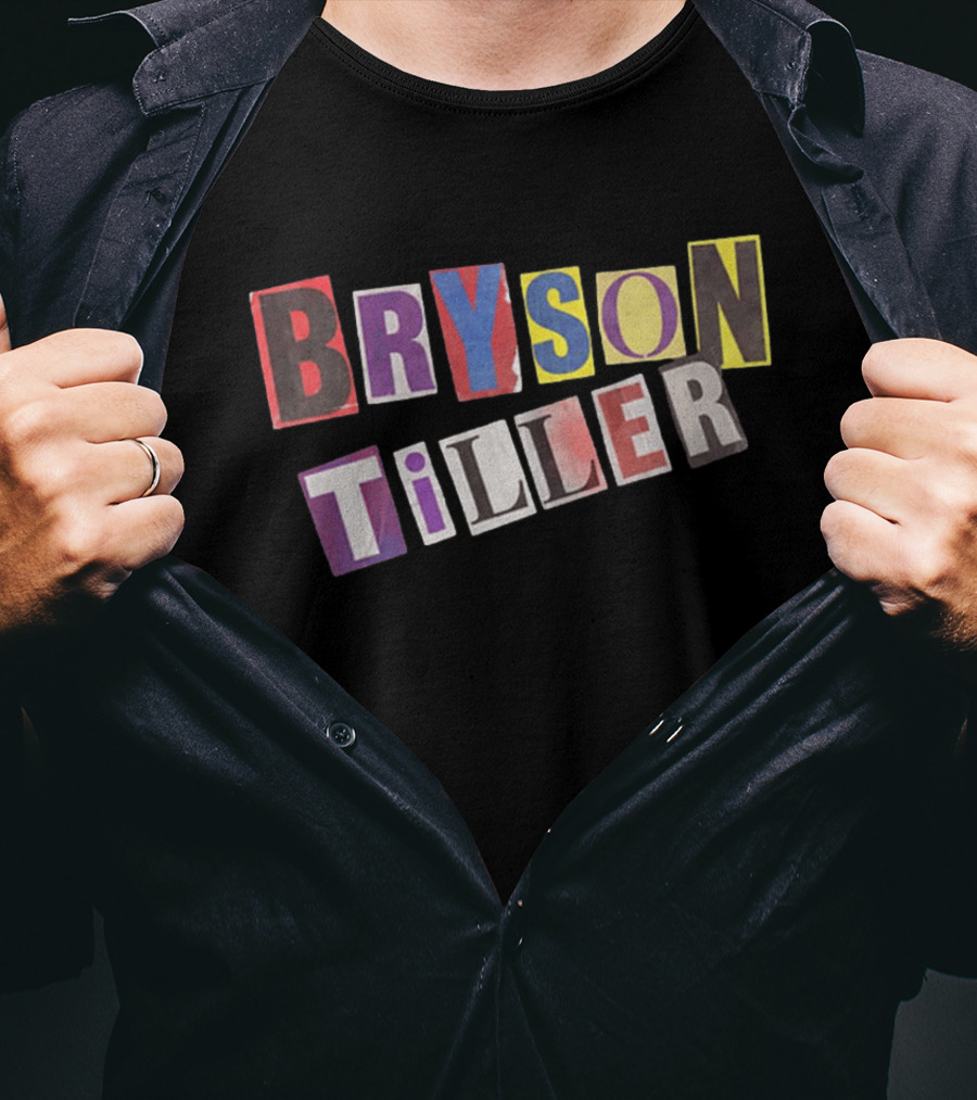 Bryson Tiller 2026 Tour The Neo Trapsoul Colorful Text Collage T-Shirt