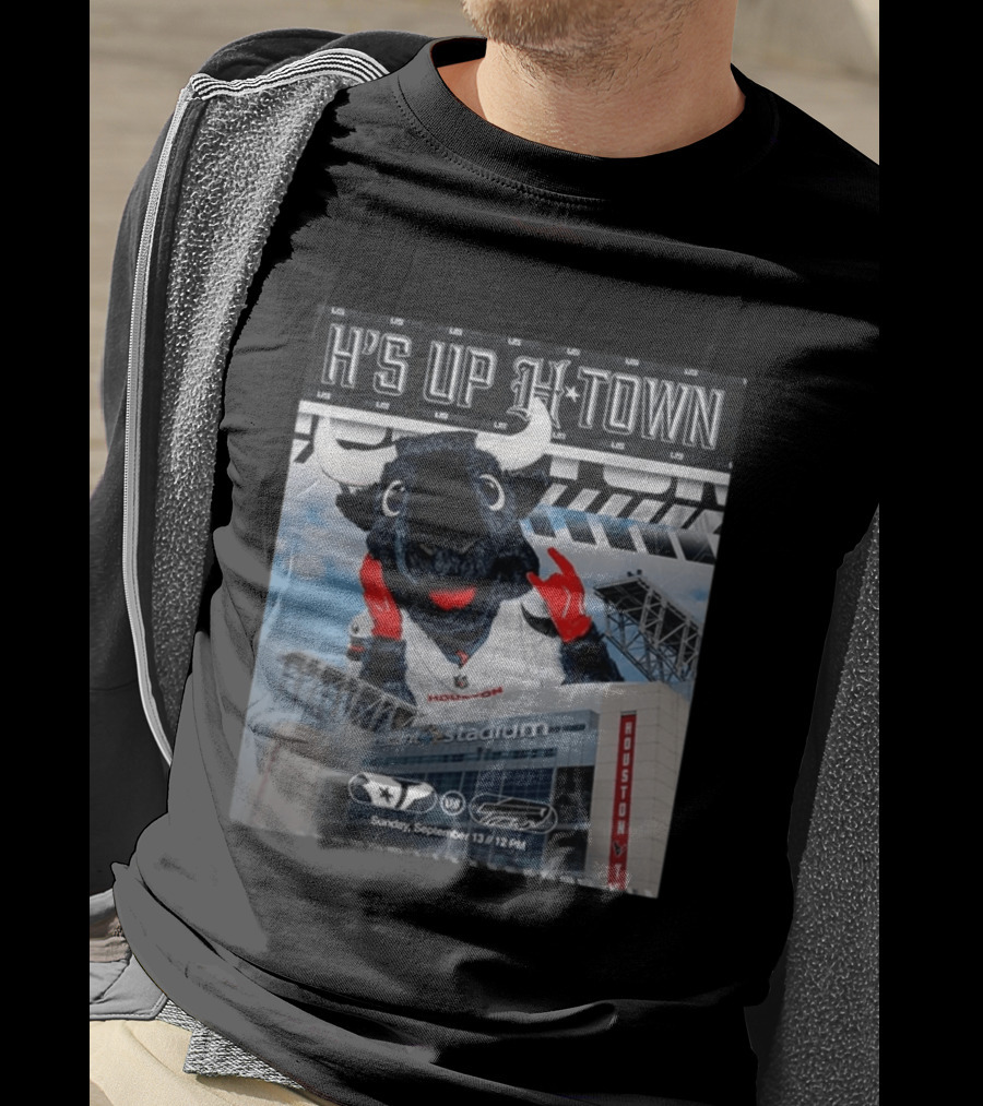 H's Up H Town Houston Texans Vs Buffalo Bills Reliant Stadium September 13 2026 T-Shirt