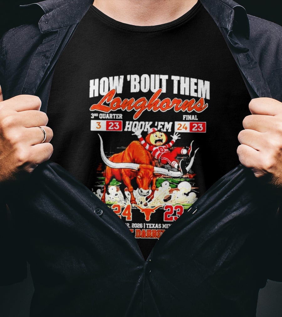 How 'Bout Them Longhorns Hook 'Em Miracle At Darrell K Royal September 9 Texas Memorial Stadium T-Shirt