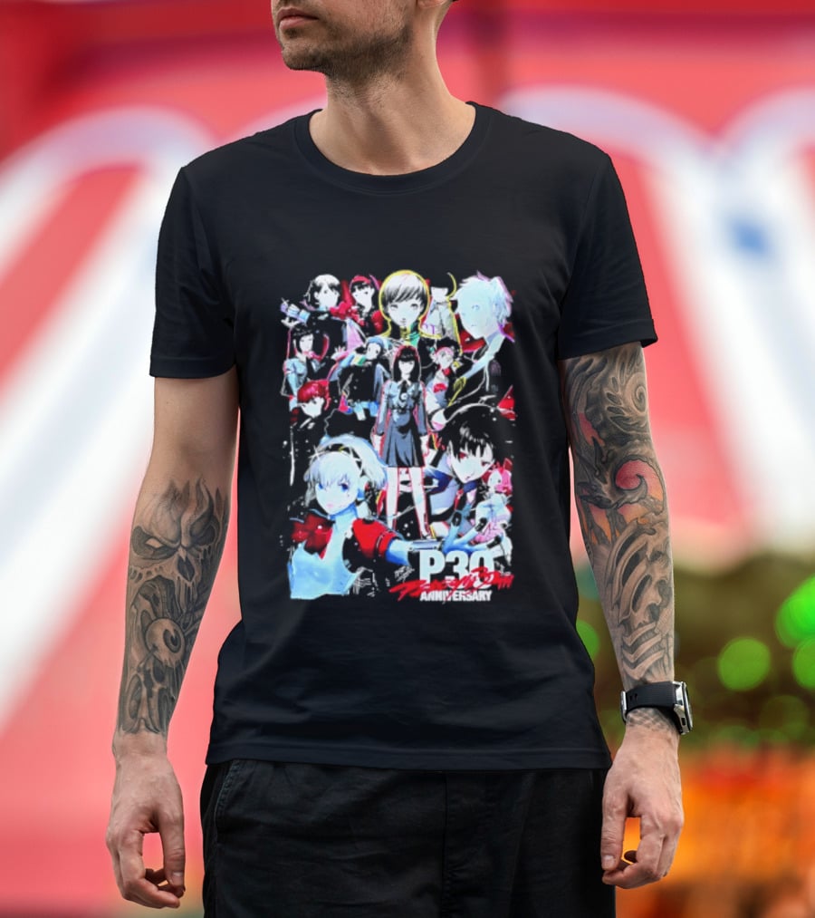 Chillweeb Persona 30th Anniversary Anime Characters P3 25th Anniversary Edition T-Shirt