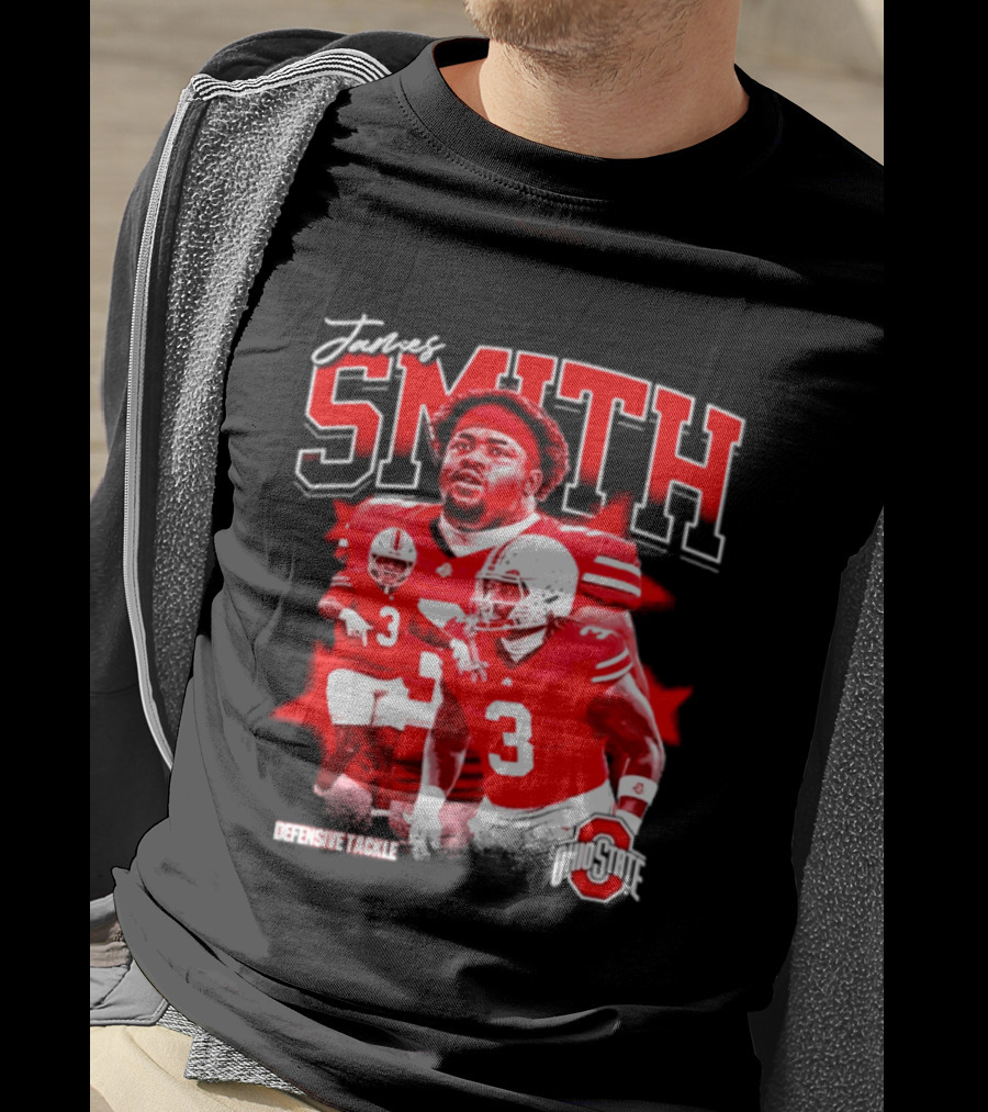 James Smith 3 Defensive Tackle Ohio State Buckeyes NCAA Player T-Shirt