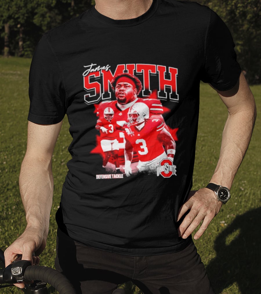 James Smith 3 Defensive Tackle Ohio State Buckeyes NCAA Player T-Shirt