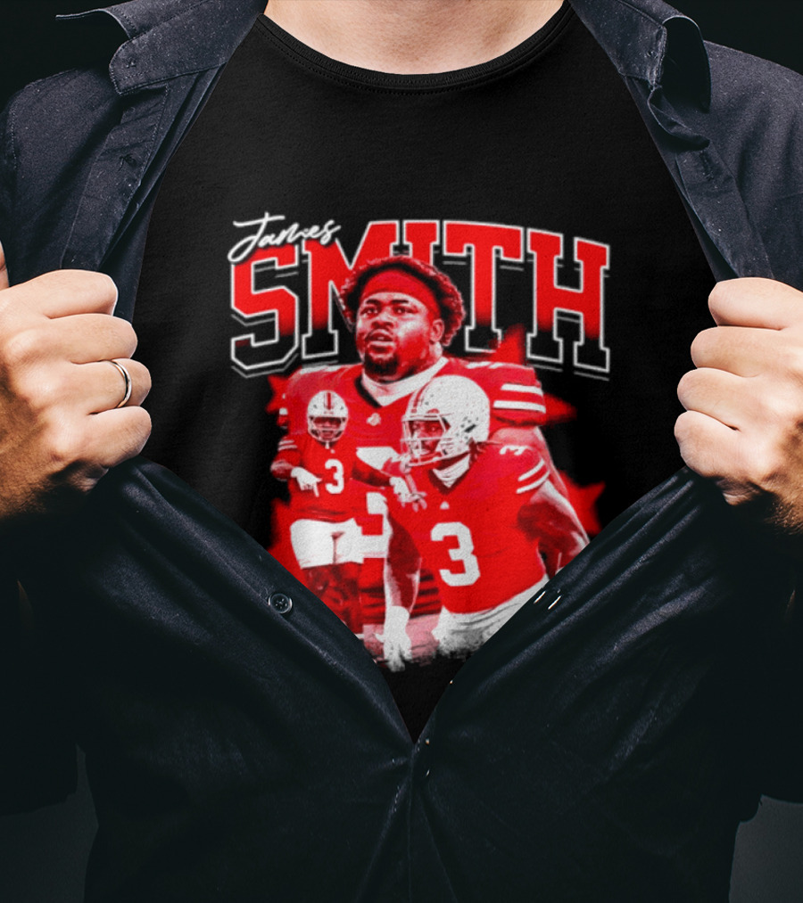 James Smith 3 Defensive Tackle Ohio State Buckeyes NCAA Player T-Shirt