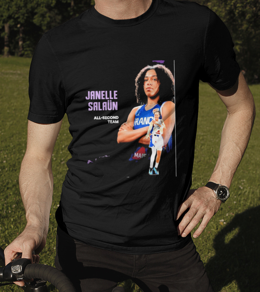 Janelle Salaun France Basketball All Second Team Player T-Shirt