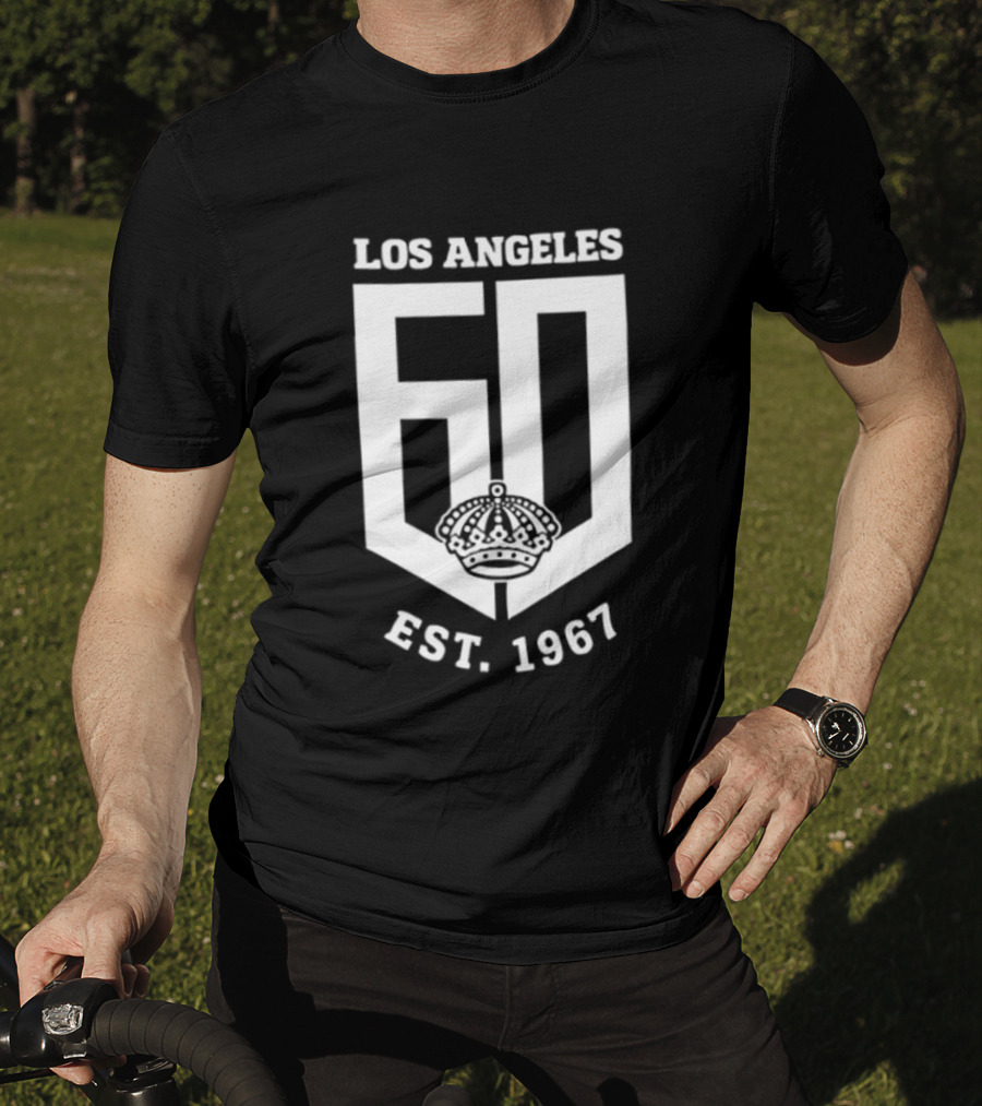 Los Angeles Kings 60th Anniversary EST. 1967 Diamond Crown Celebration T-Shirt