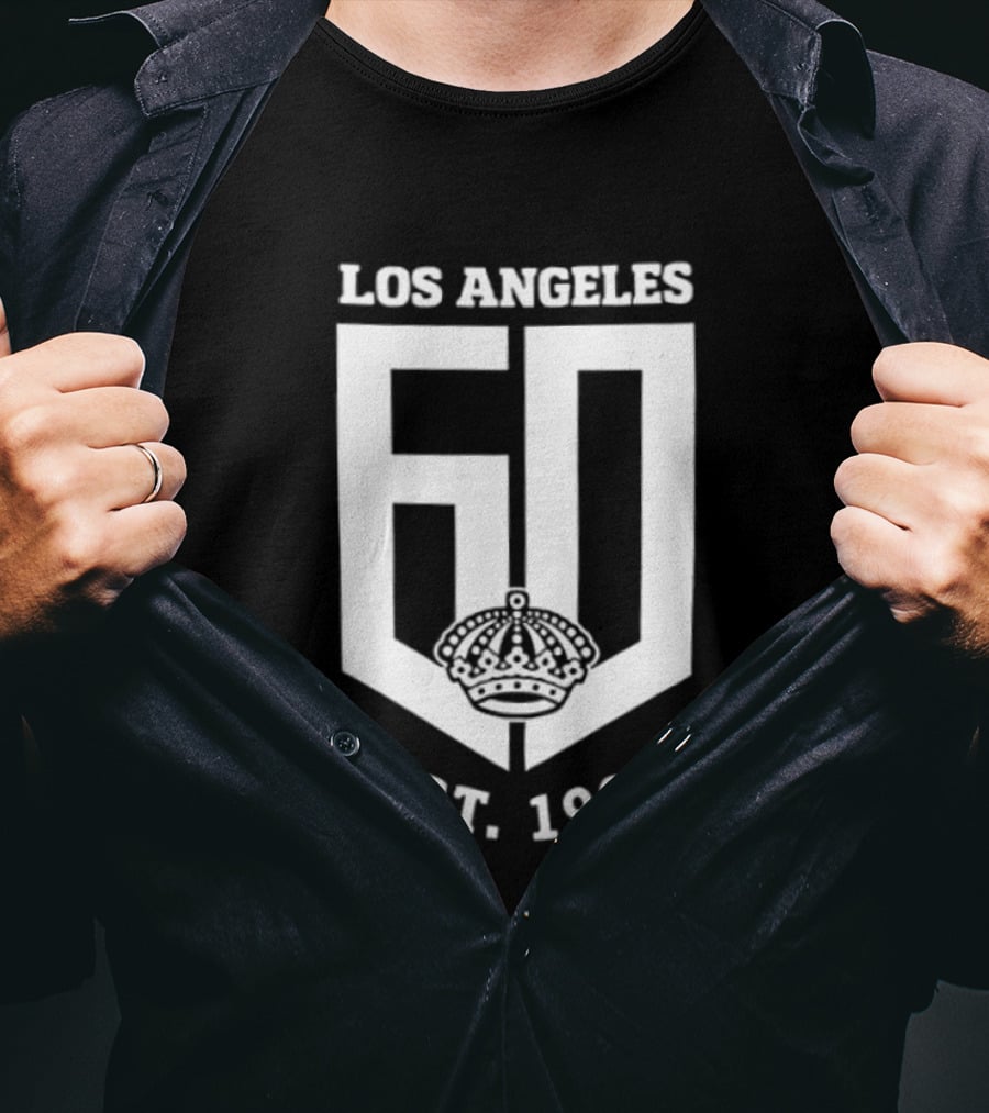 Los Angeles Kings 60th Anniversary EST. 1967 Diamond Crown Celebration T-Shirt