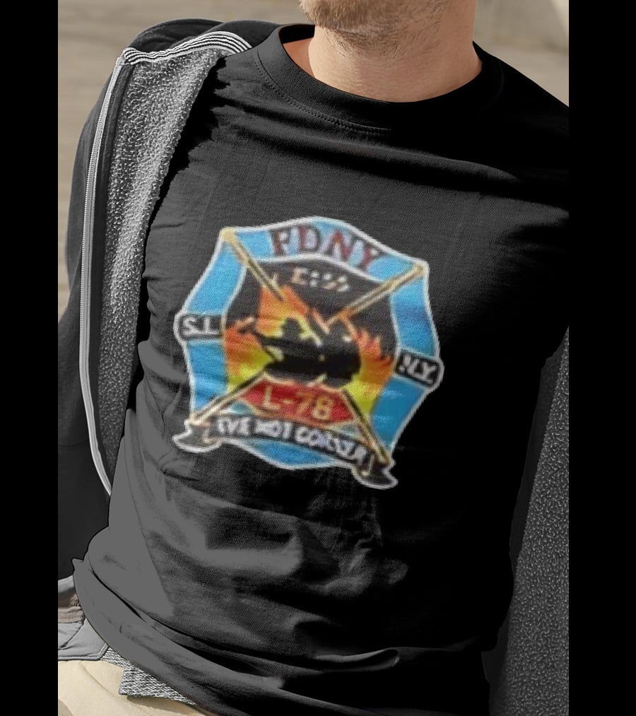 Marcus Freeman Notre Dame Fighting Irish FDNY Engine 155 Ladder 78 The Hot Corner T-Shirt