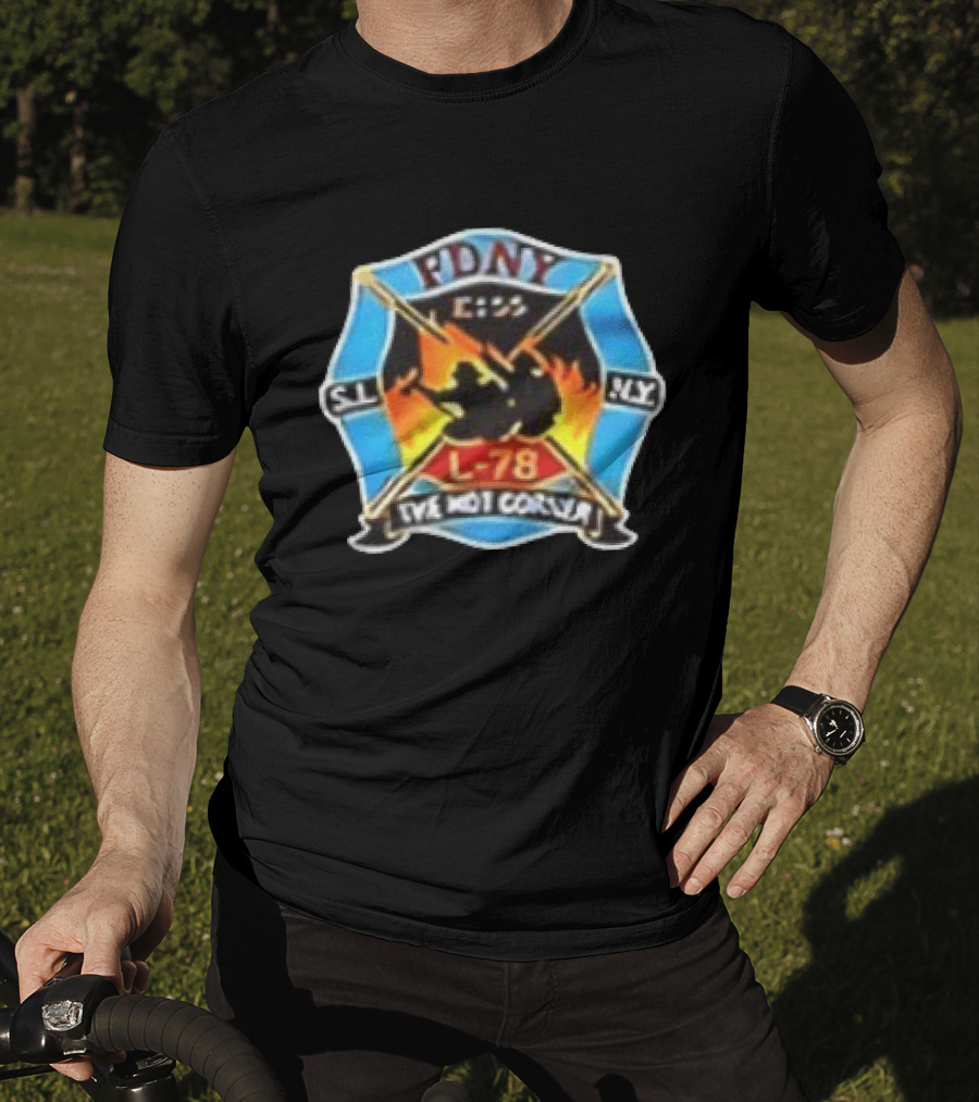 Marcus Freeman Notre Dame Fighting Irish FDNY Engine 155 Ladder 78 The Hot Corner T-Shirt