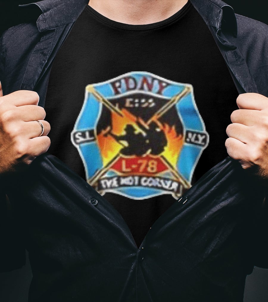 Marcus Freeman Notre Dame Fighting Irish FDNY Engine 155 Ladder 78 The Hot Corner T-Shirt