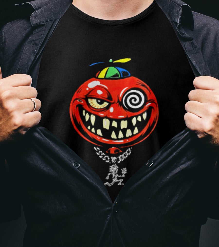 Wakko Exotics Store Bizerker 187 Spiral Hat Grinning Necklace T-Shirt