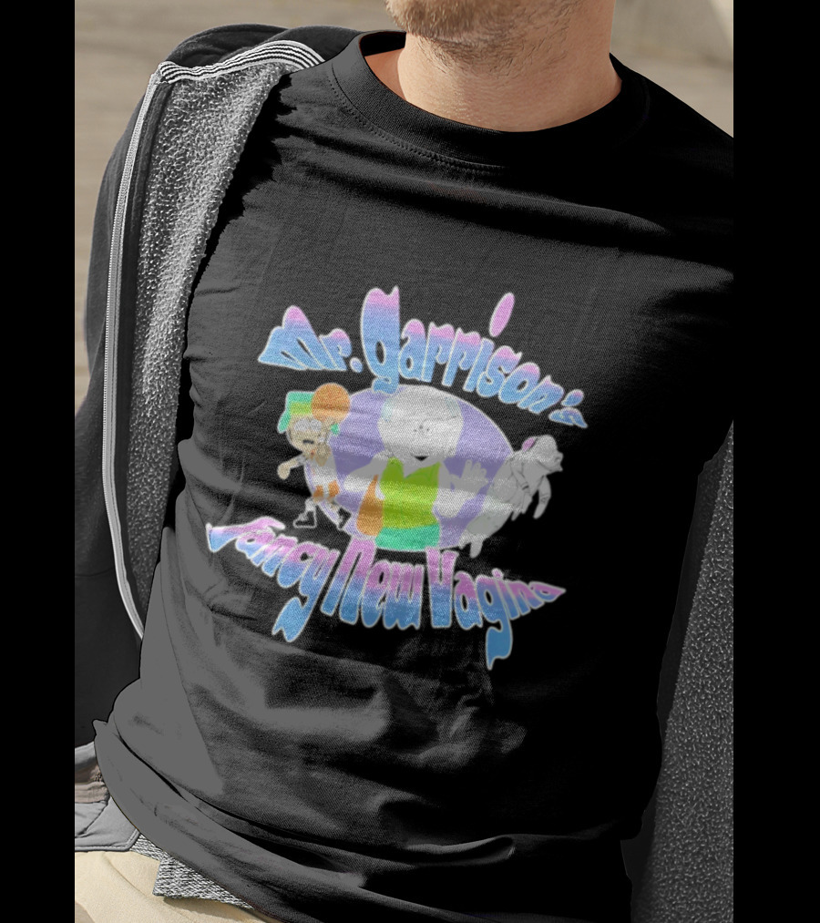 Mr Garrison's Fancy New Vagina South Park Basketball Cartoon Characters T-Shirt