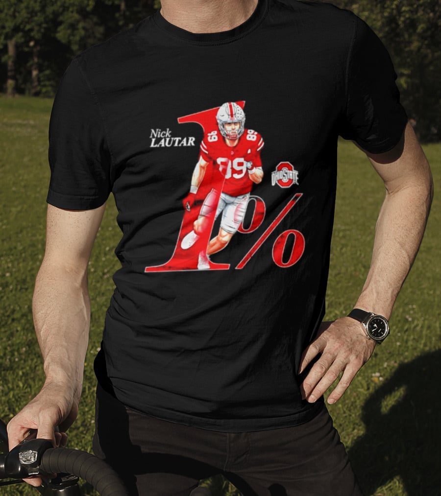 Nick Lautar 89 Ohio State Buckeyes 1% Player Breakthrough T-Shirt