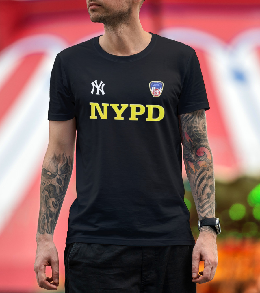 NYPD New York Yankees 2026 25th Anniversary 9 11 We Will Never Forget Remember Honor Unite 2 Sided T-Shirt