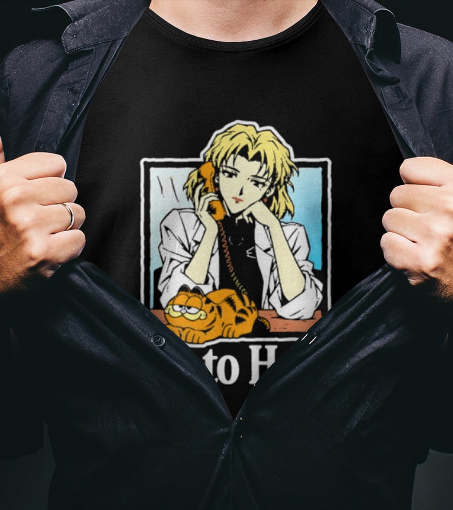 Ritsuko Akagi Go To Hell Neon Genesis Evangelion Cartoon T-Shirt