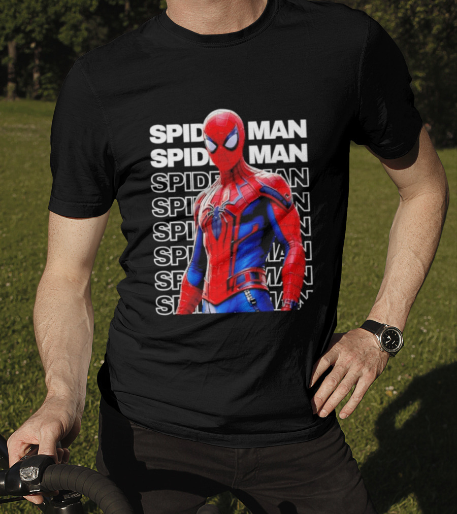 Spider Man Marvel Superhero Peter Parker Iconic Costume Vibrant Heroic T-Shirt
