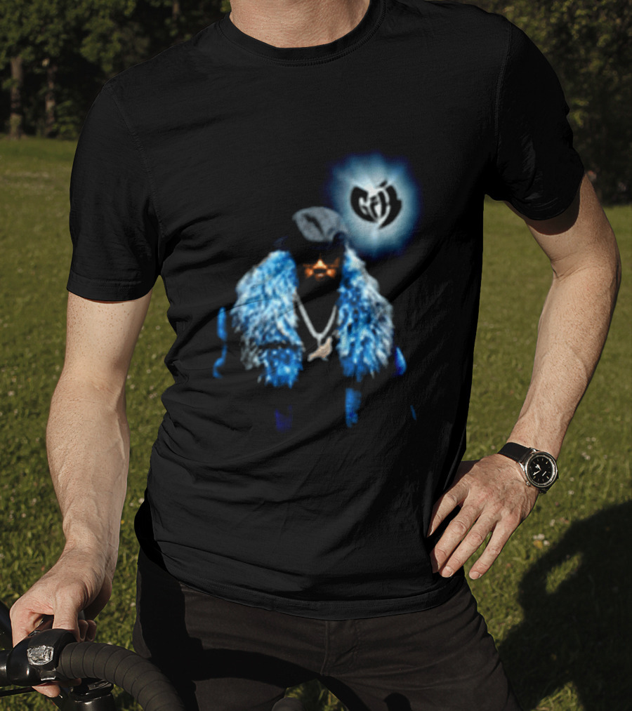 Staple Pigeon Store Staple X Ghostface Killah Collaboration With Wu Tang Clan Influence And Iconic Blue Fur Coat T-Shirt