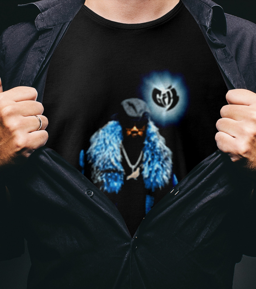 Staple Pigeon Store Staple X Ghostface Killah Collaboration With Wu Tang Clan Influence And Iconic Blue Fur Coat T-Shirt