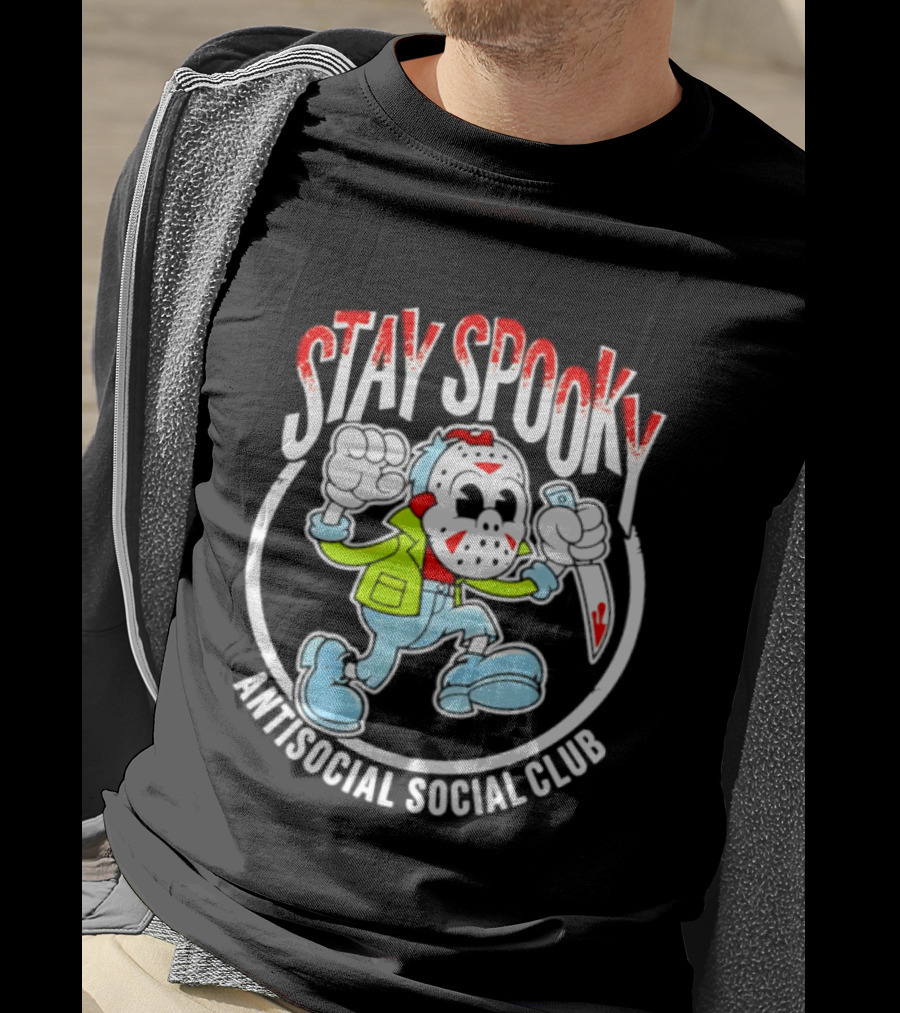 Stay Spooky Antisocial Social Club Jason Voorhees Halloween T-Shirt