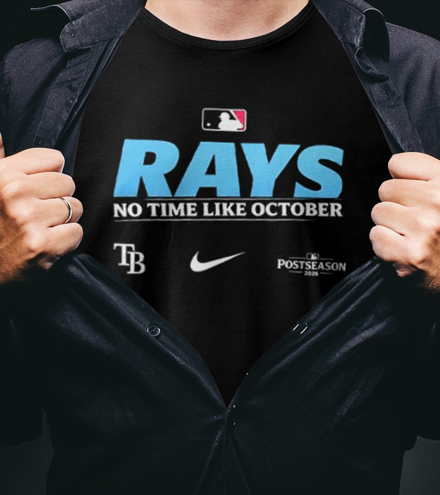 Tampa Bay Rays No Time Like October MLB 2026 Nike Postseason T-Shirt