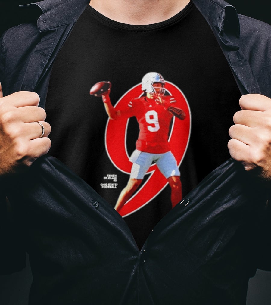 Ohio State Buckeyes Tavien St. Clair 9 NCAA Football Breakthrough Player T-Shirt