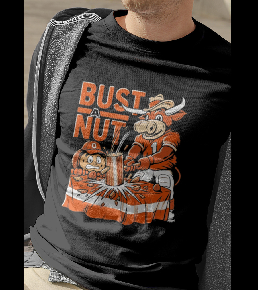 Bust A Nut Texas Football Bevo Beat Competition T-Shirt