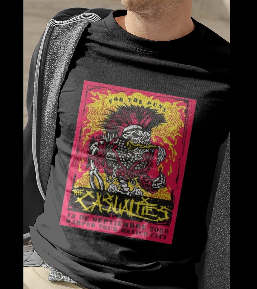 The Casualties For The Punx 13 De Septiembre 2026 Warped Tour Mexico City T-Shirt