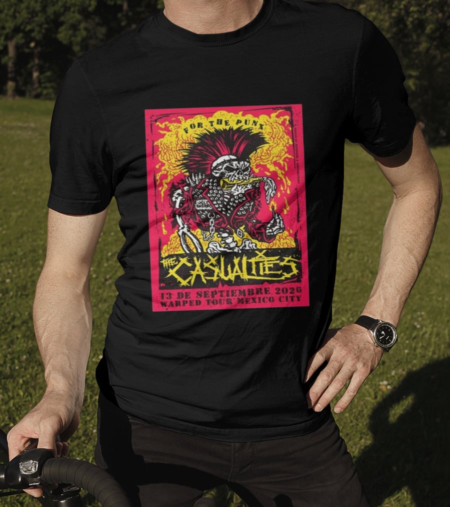 The Casualties For The Punx 13 De Septiembre 2026 Warped Tour Mexico City T-Shirt