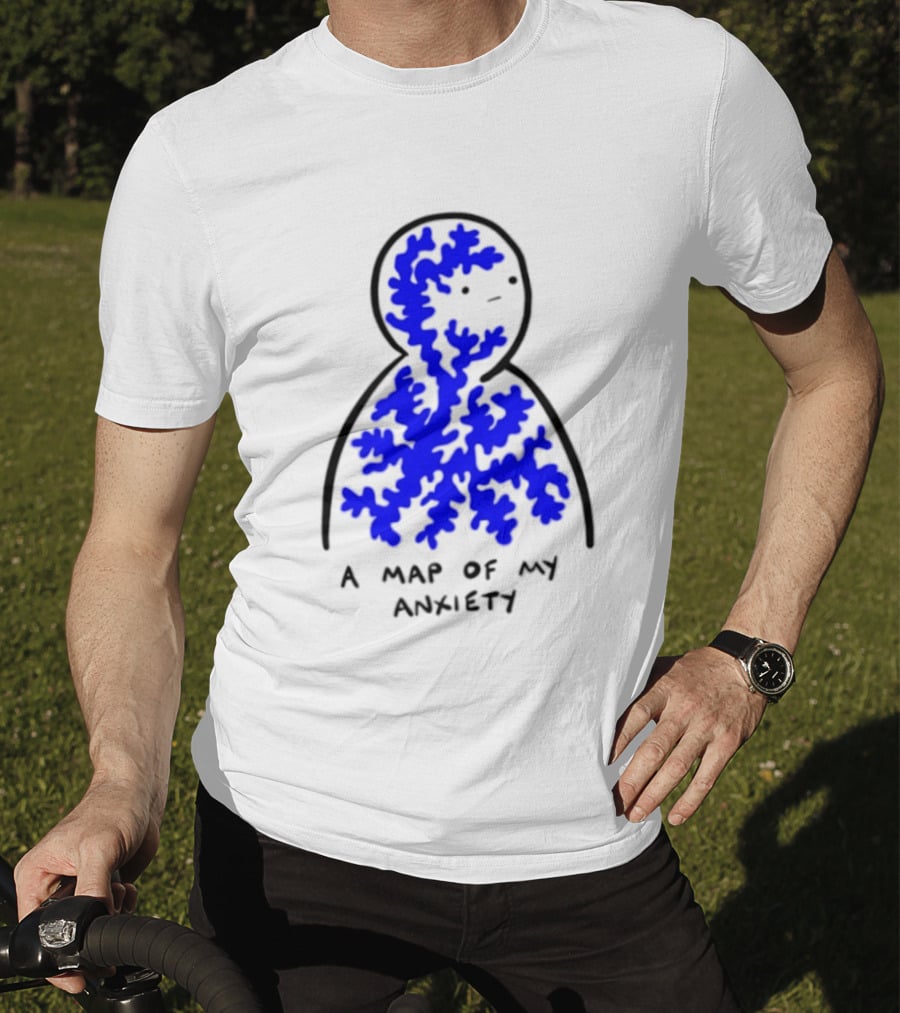 A Map Of My Anxiety Mental Health Awareness T-Shirt