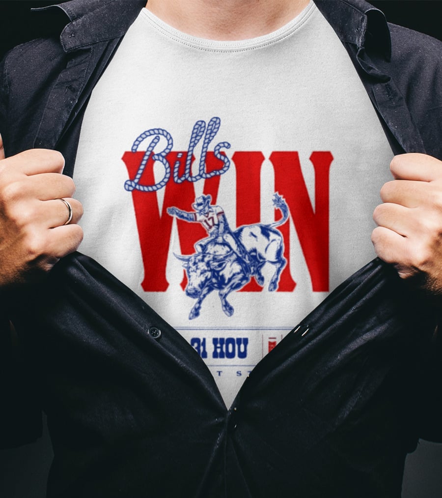Bills Win BUF 36 31 HOU Week 1 Sep 13 Reliant Stadium Retro Style Football Victory Celebration T-Shirt