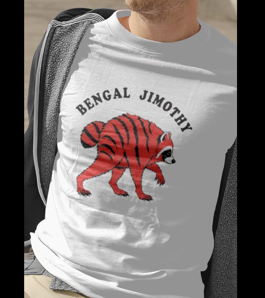 Cincinnati Bengals Bengal Jimothy Cartoon Raccoon T-Shirt