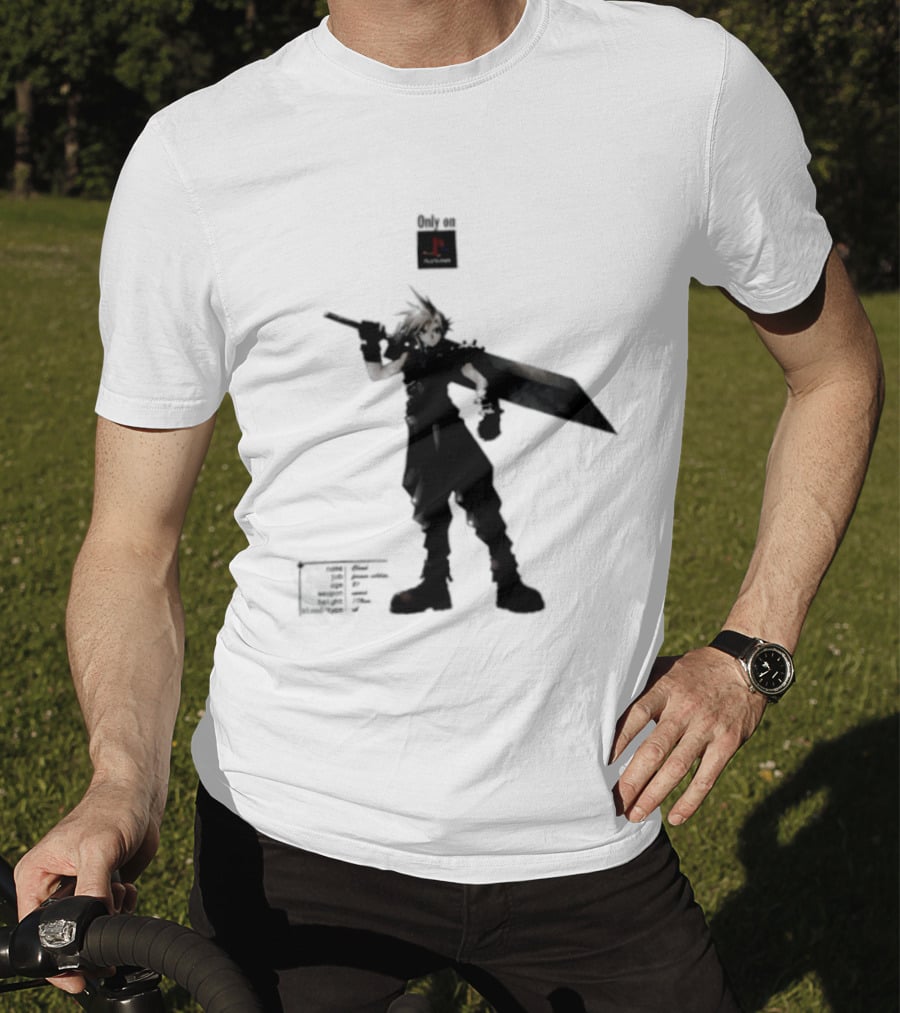 Cloud Strife Final Fantasy VII PlayStation T-Shirt