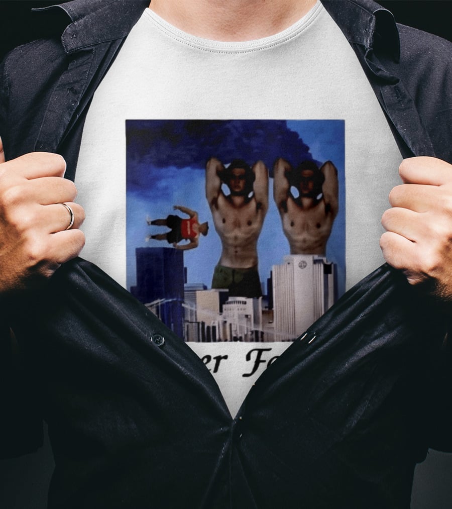 Never Forget 9 11 Internet Meme Edgy Humor Floating Character Twin Towers T-Shirt