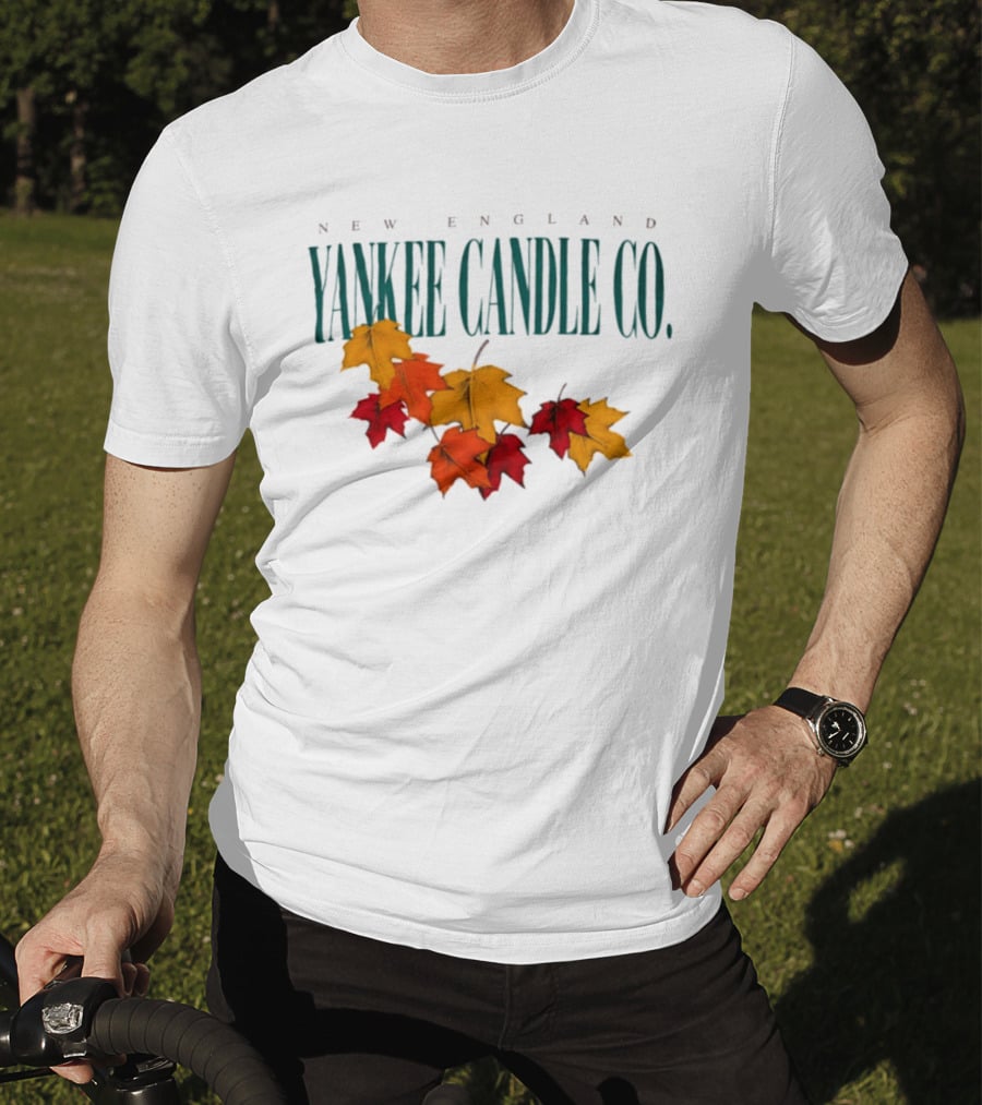 New England Yankee Candle Co Fall Leaves Autumn T-Shirt