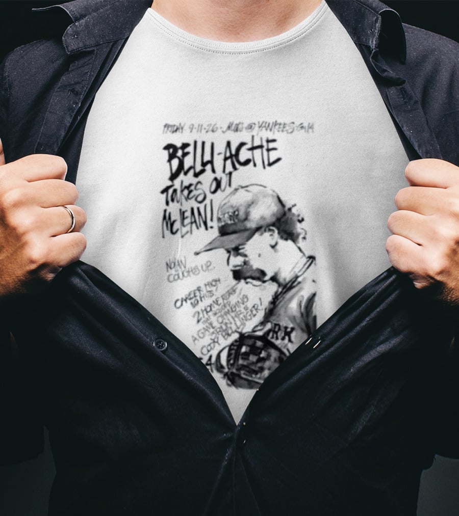 Belly Ache Takes Out McLean New York Mets Baseball T-Shirt